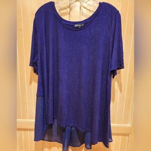 LaneBryant Hi/Lo Fancy Top 22/24 EUC
